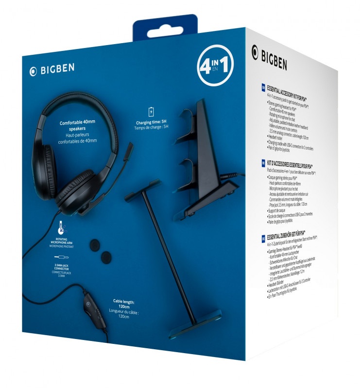 Nacon 2807402 Essential Pack PS4 headset csomag