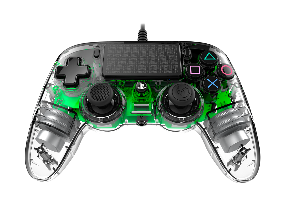 Nacon 2804956 Compact PS4 átlátszó-halványzöld vezetékes kontroller