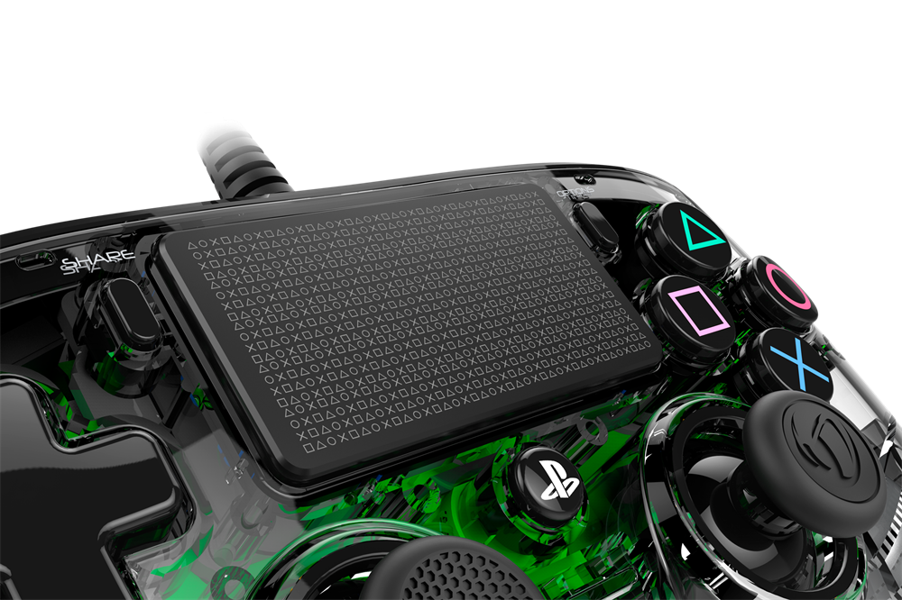 Nacon 2804956 Compact PS4 átlátszó-halványzöld vezetékes kontroller