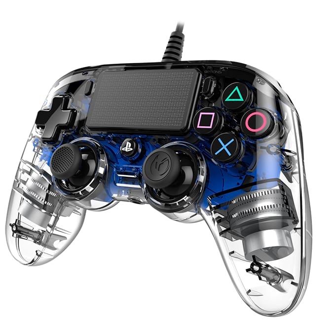 Nacon 2804957 Compact PS4 vezetékes átlátszó-halványkék kontroller
