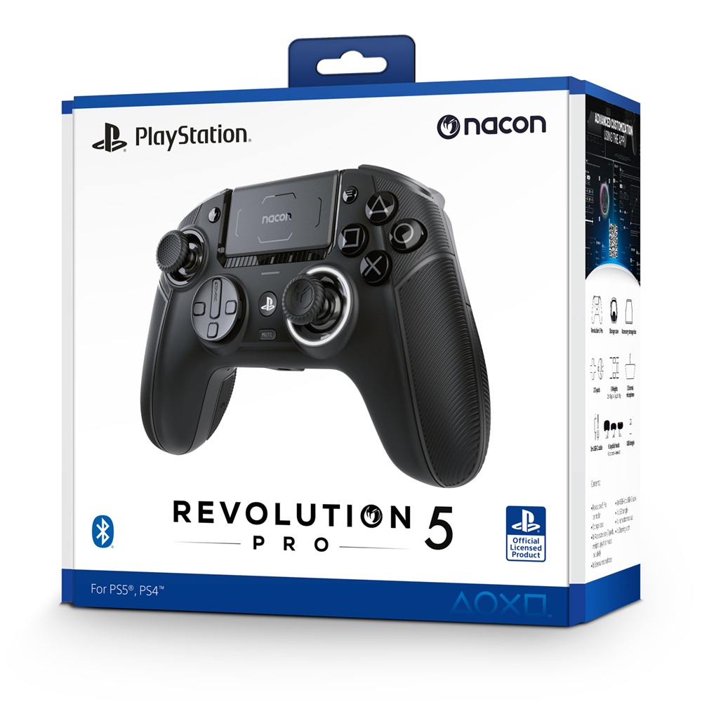 Nacon 2808848 Revolution 5 Pro PC/PS4/PS5 vezetékes és vezeték nélküli fekete kontroller