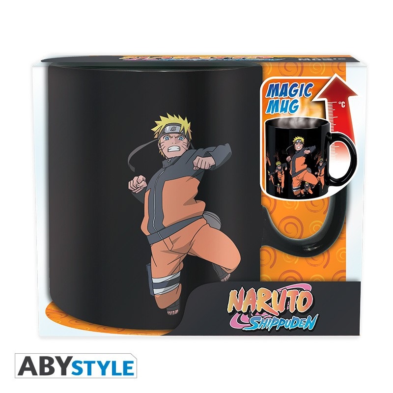 Naruto Shippuden Multicloning 460ml hőre változó bögre