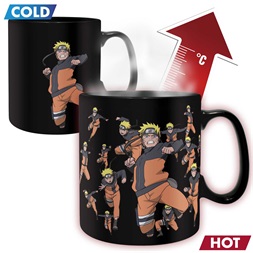 Naruto Shippuden Multicloning 460ml hőre változó bögre