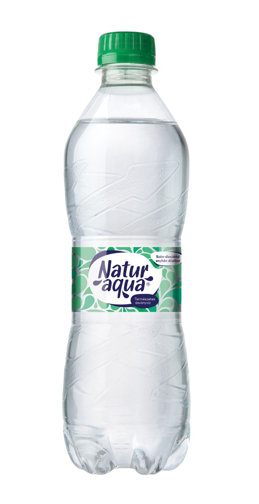 Naturaqua 0,5l DRS egyutas visszaváltási díjas PET palackos enyhe ásványvíz