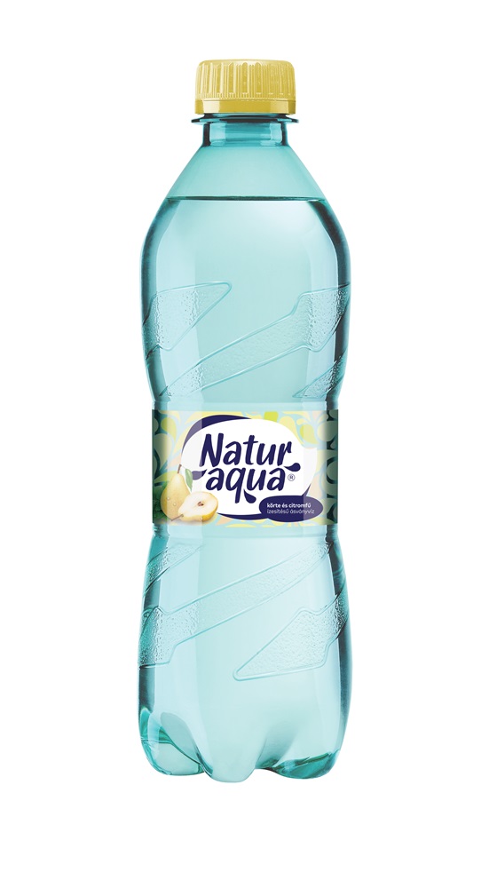 Naturaqua Emotion 0,5l DRS egyutas visszaváltási díjas PET palackos körte-citromfű ízesített ásványvíz