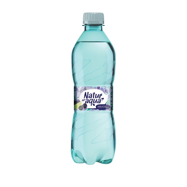 Naturaqua Emotion 0,5l DRS egyutas visszaváltási díjas PET palackos szeder-lime zero ízesített ásványvíz