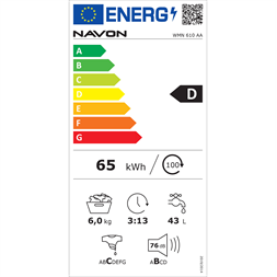 Navon WMN 610 AA fehér, elöltöltős, max.1000ford., 6 kg, mosógép