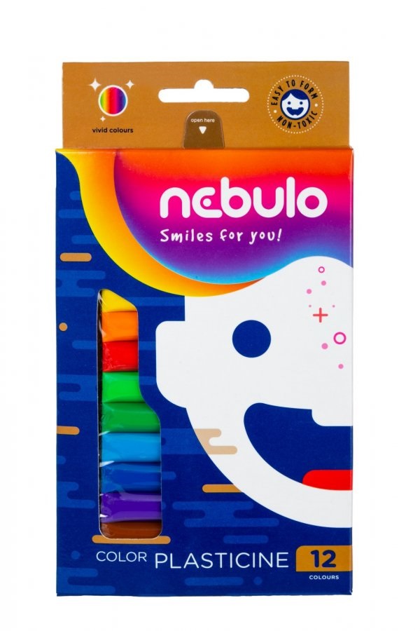 Nebulo 200g 12db-os vegyes színű gyurma