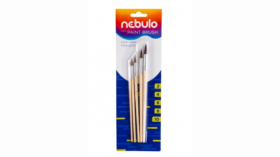 Nebulo 2/4/6/8/10 natúr fanyelű 5db-os ecsetkészlet