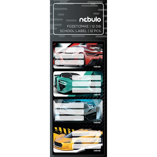 Nebulo Sportautó 12 db füzetcímke