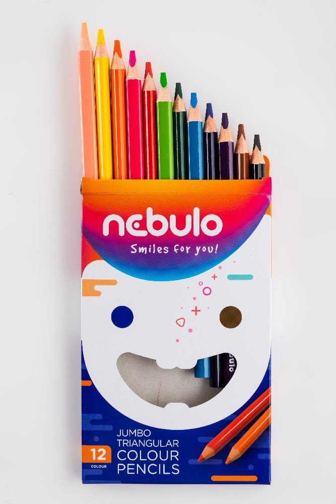 Nebulo Jumbo háromszögletű 12 db-os színesceruza készlet