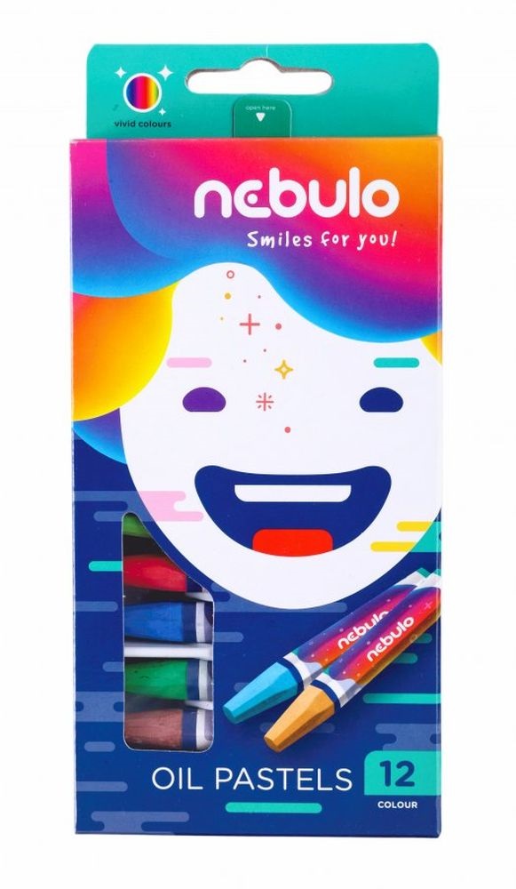 Nebulo 12db-os vegyes színű olajpasztell kréta készlet
