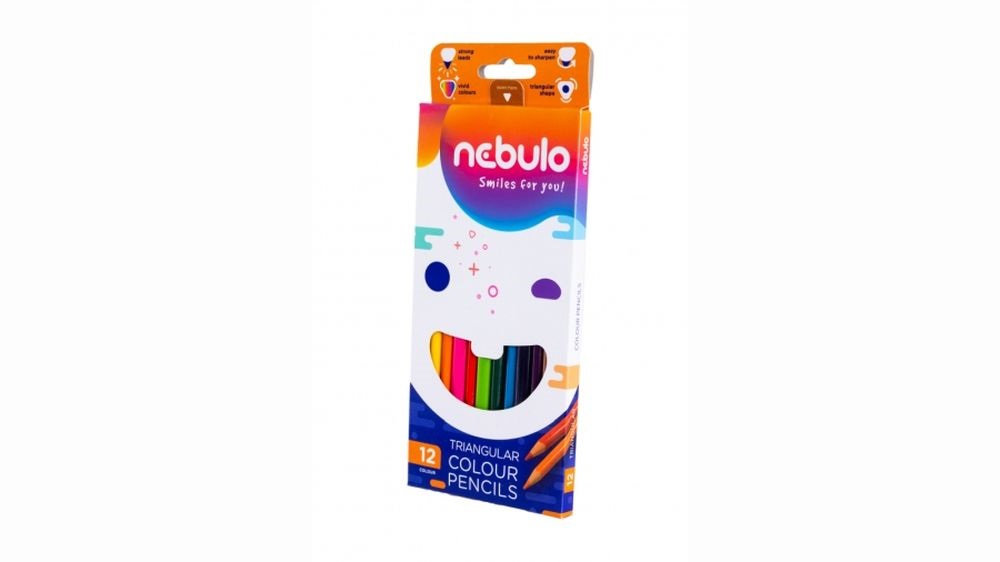 Nebulo háromszög alakú 12db-os színes ceruza készlet