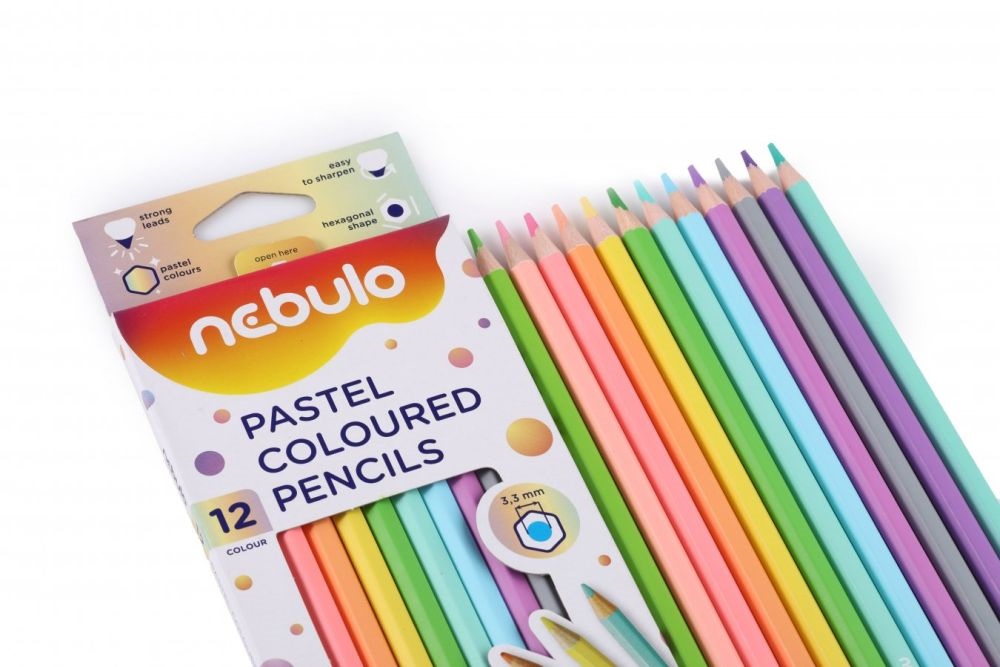 Nebulo pasztell 12db-os vegyes színű színes ceruza