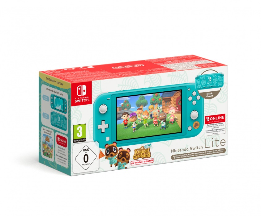 Nintendo Switch Lite Turquoise + Animal Crossing: New Horizons + 12 Hónap Nintendo Switch előfizetés