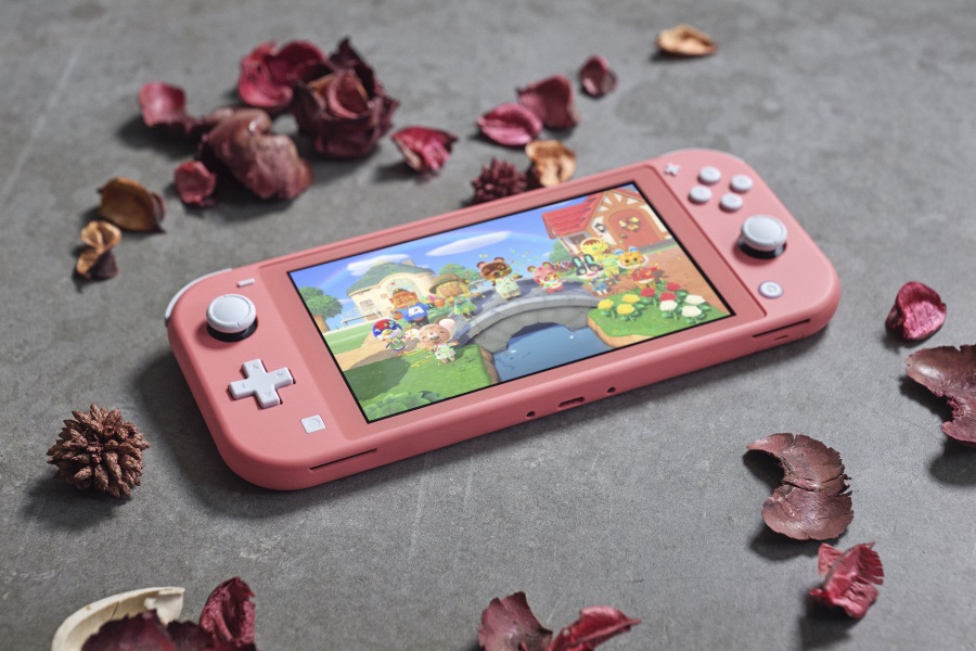 Nintendo Switch Lite korall játékkonzol + Animal Crossing: New Horizons játékszoftver