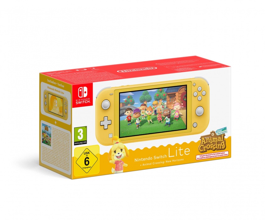 Nintendo Switch Lite sárga játékkonzol + Animal Crossing: New Horizons játékszoftver