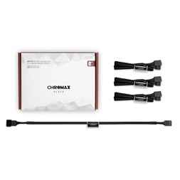Noctua NA-SEC1 30cm chromax.black 3pin/4pin hosszabbító