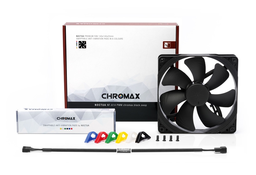 Noctua NF-A14 PWM chromax.black.swap 14cm ventilátor