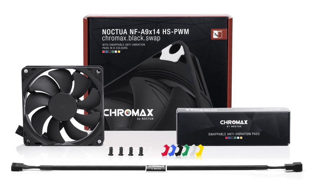 Noctua NF-A9x14 HS-PWM chromax.black.swap 14mm 9cm ventilátor