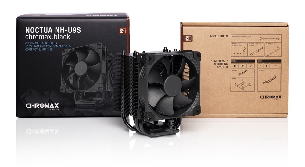 Noctua NH-U9S chromax.black 9cm univerzális processzor hűtő