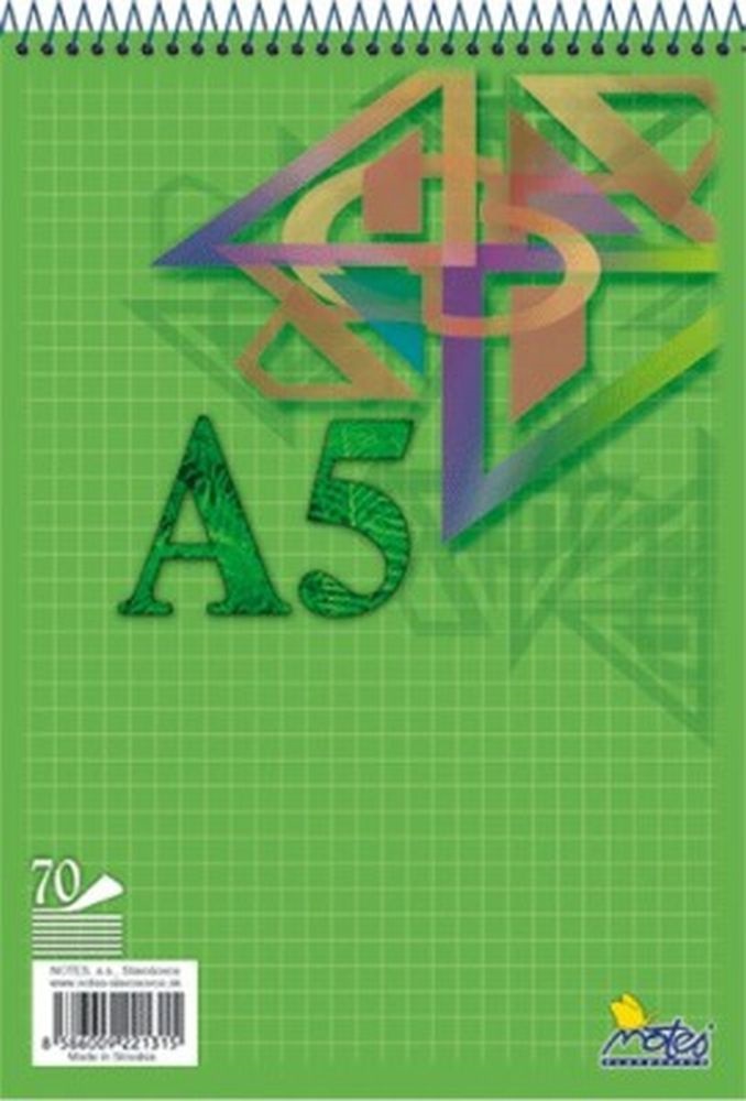 Notes A5 kockás spirálozott jegyzettömb