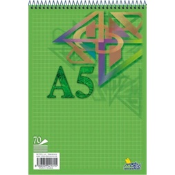 Notes A5 kockás spirálozott jegyzettömb