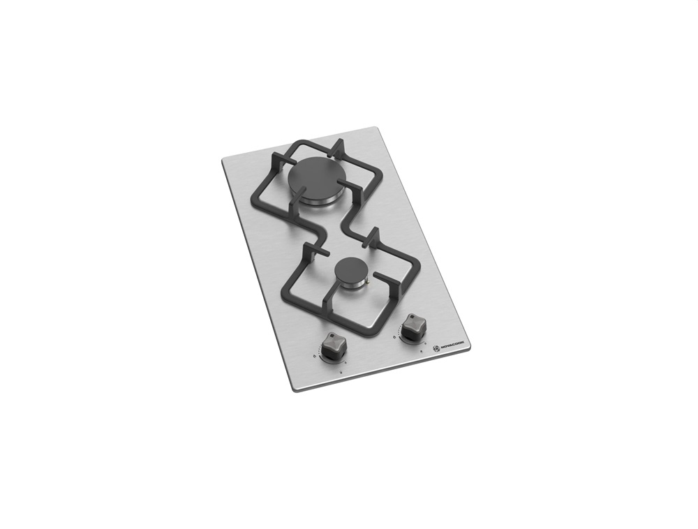 Novacook KA002 inox, beépíthető, gáz, főzőzóna: 2, beépíthető méret: 27cm, főzőlap