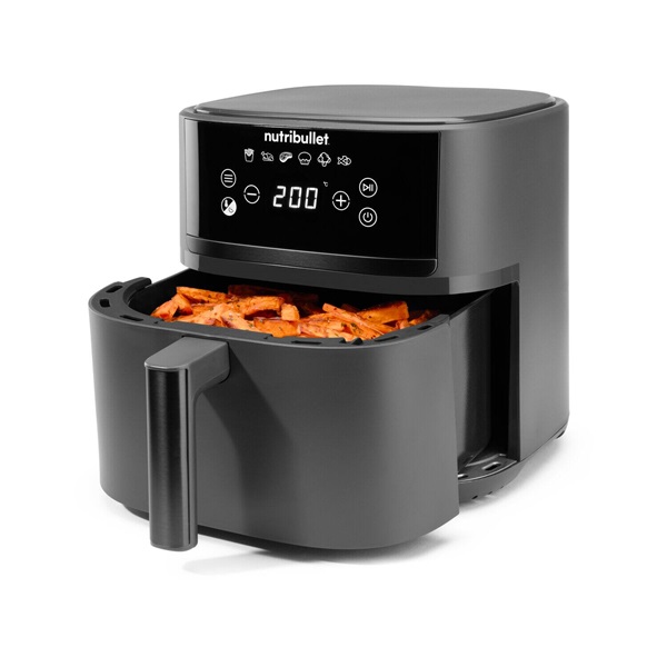 Nutribullet NBA0611 CrispLite 6L sötétszürke forrólevegős sütő