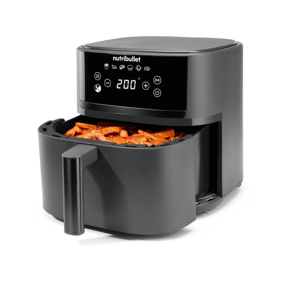 Nutribullet NBA0611 CrispLite sötétszürke 6 L forrólevegős sütő (Újszerű)