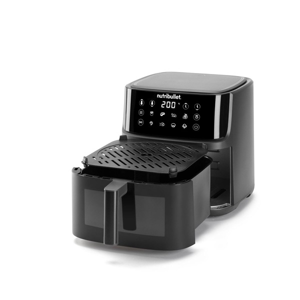 Nutribullet NBA0811 CrispLite Vision 8L sötétszürke forrólevegős sütő