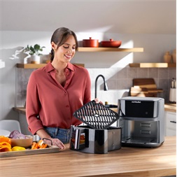 Nutribullet NBA0811 CrispLite Vision 8L sötétszürke forrólevegős sütő