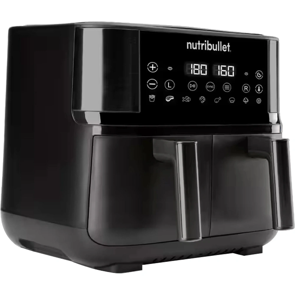 Nutribullet Twin Drawer NBA081B fekete 8 L forrólevegős sütő