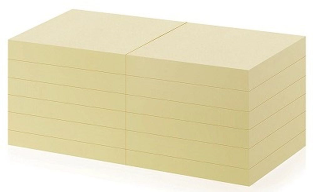 Office Depot 76x76mm újrahasznosított sárga jegyzettömb