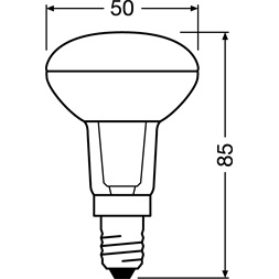 Osram Star R50 matt üveg búra/2,6W/210lm/2700K/E14 LED spot izzó