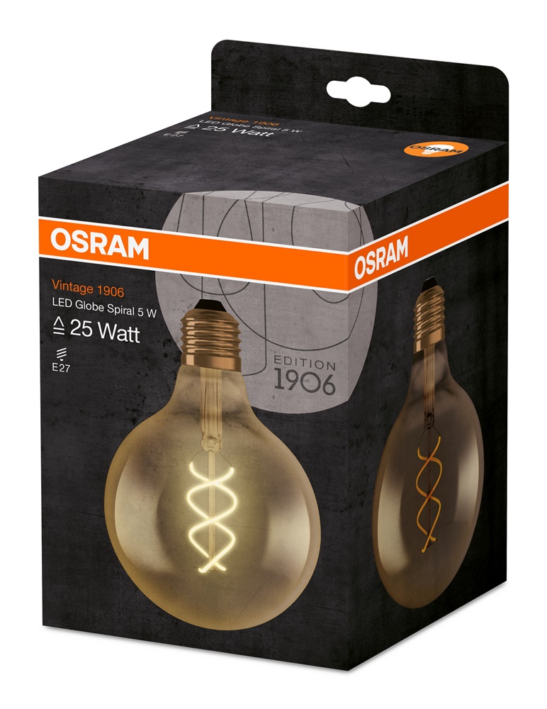 Osram Vintage átlátszó üveg búra/5W/250lm/2000K/E27 LED gömb izzó