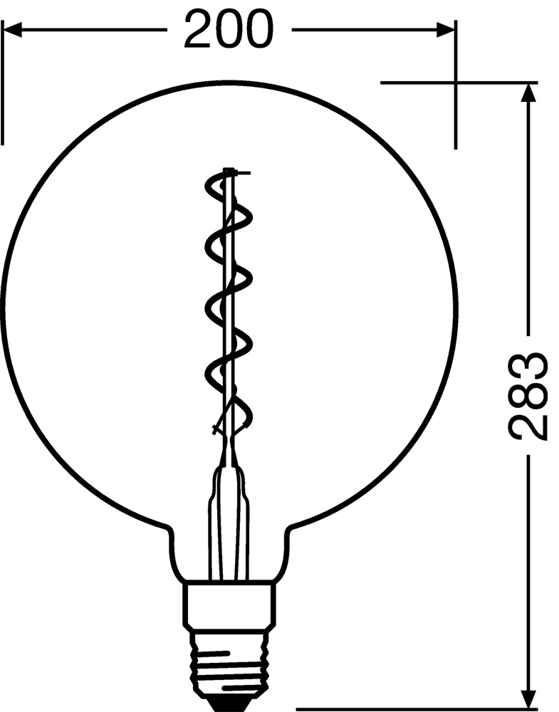 Osram Vintage átlátszó üveg búra/5W/300lm/2000K/E27 LED gömb izzó