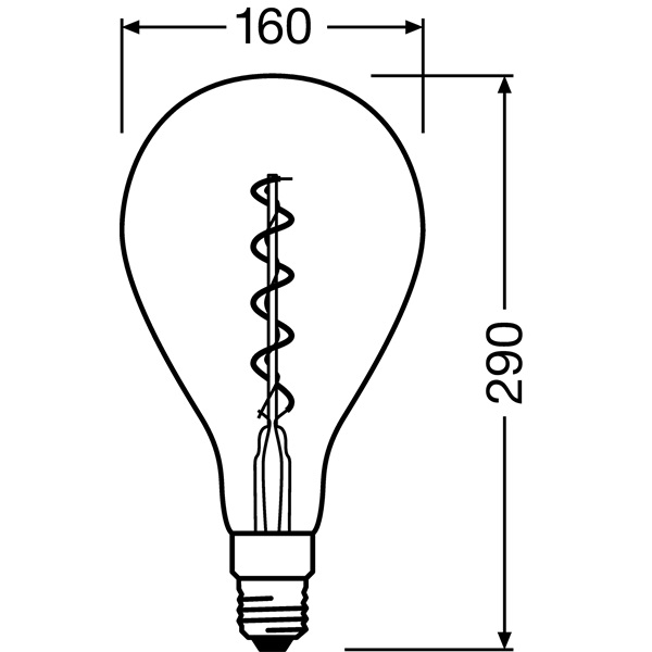 Osram Vintage átlátszó üveg búra/5W/300lm/2000K/E27 LED körte izzó