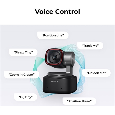 Obsbot OWB-2204-CE Tiny 2 webkamera AI-Powered PTZ fekete