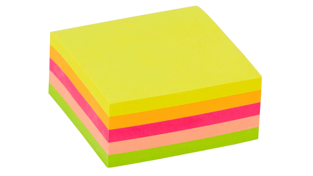 Office Depot 51x51 mm öntapadós neon jegyzettömb