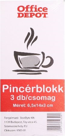 Office Depot 6,5 x 14 x 3 cm 3 db/cs pincérblokk