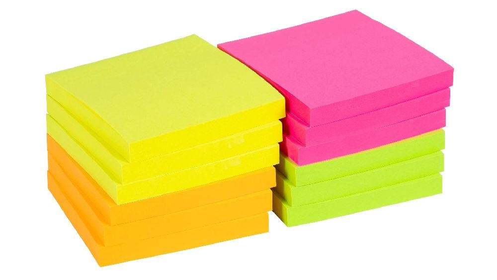 Office Depot 76x76mm öntapadós 12db/csomag neon jegyzettömb