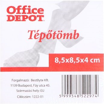 Office Depot 8,5 x 8,5 x 4 cm tépőtömb
