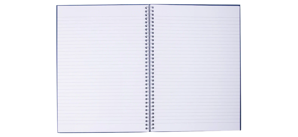 Office Depot A4 sötétkék keményfedeles vonalas spirálfüzet