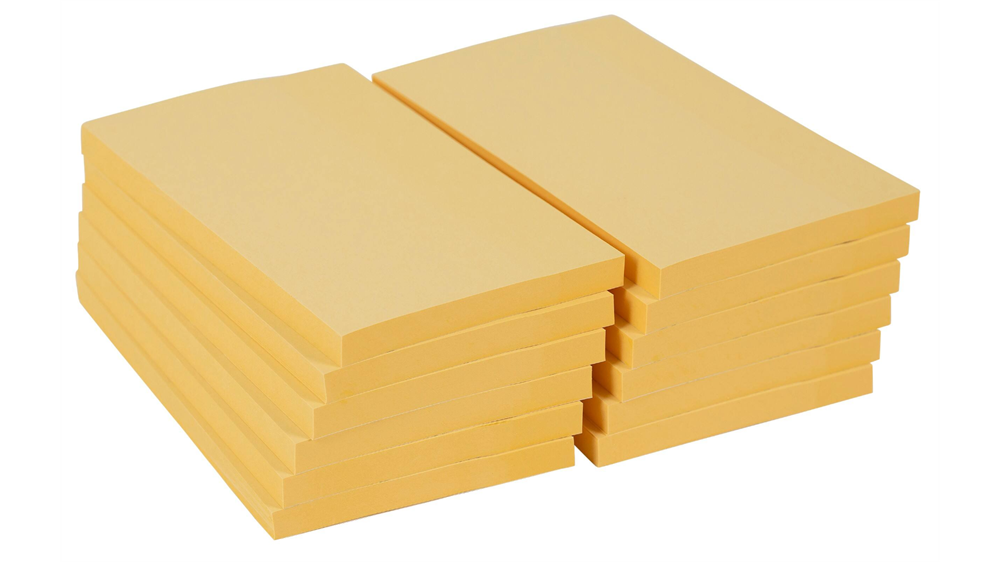Office Depot extra 76x127 mm öntapadós 12 db sárga jegyzettömb