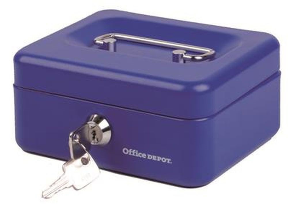 Office Depot mini pénzkazetta kék
