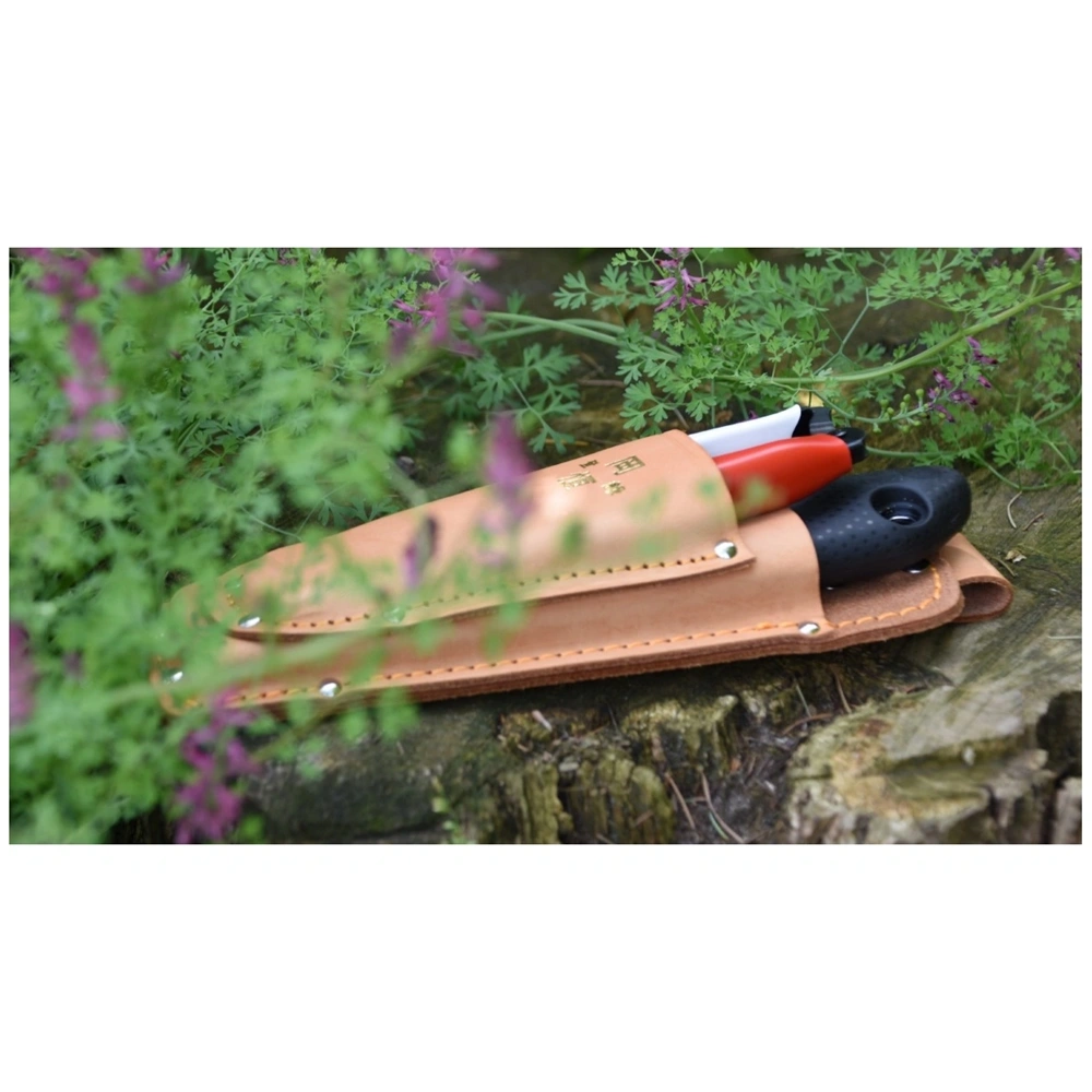 Okatsune 130 ollóhoz és összecsukható fűrészhez kombinált bőr tok