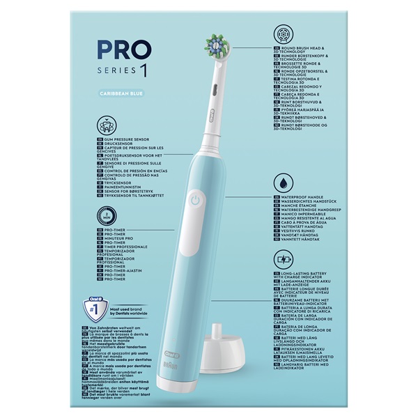 Oral-B PRO1 Caribeean Blue X-Clean elektromos fogkefe tokkal