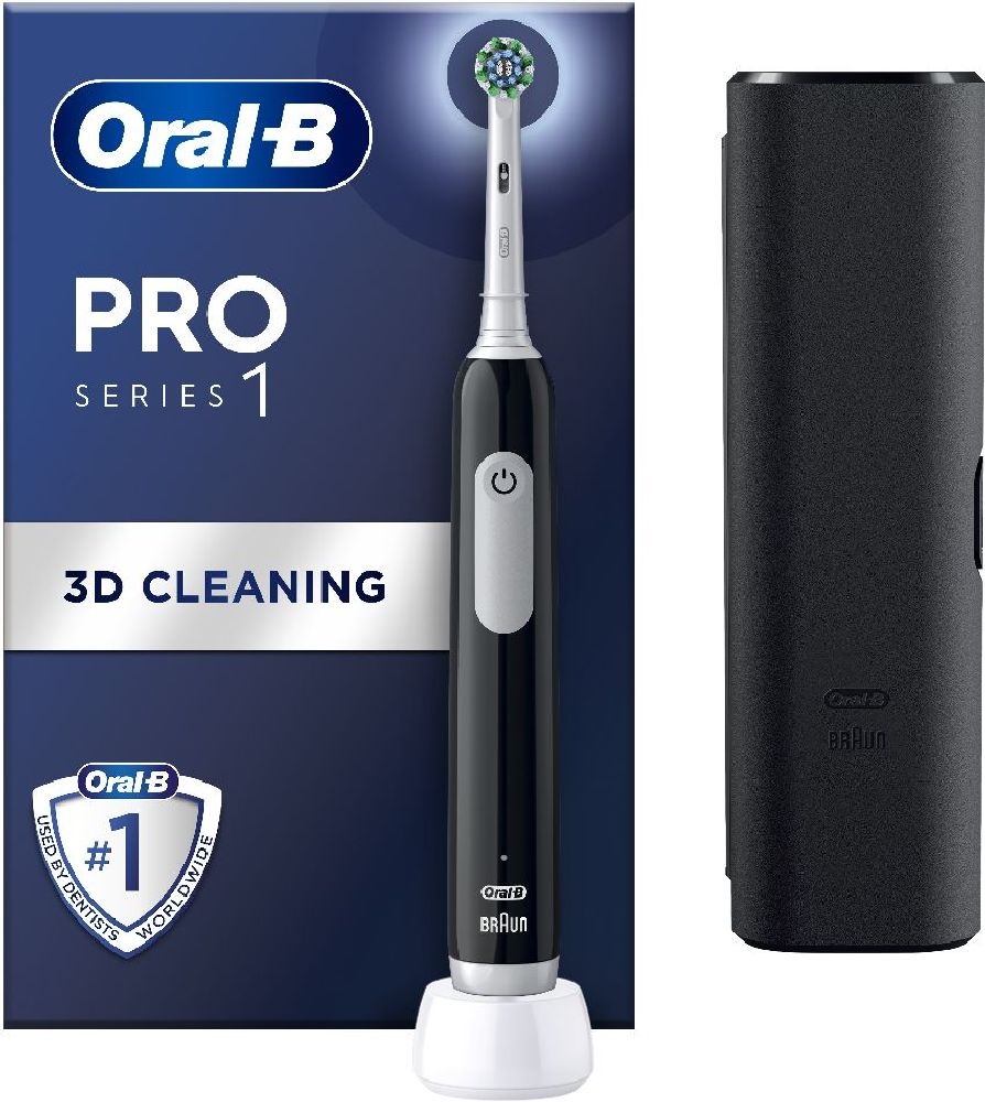 Oral-B PRO1 Black X-Clean  elektromos fogkefe tokkal