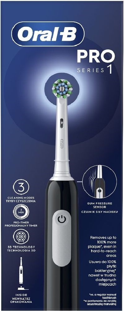 Oral-B PRO1 Black X-Clean  elektromos fogkefe tokkal